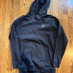 gymshark hoodie, black, xs